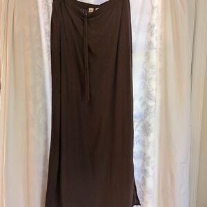 Elegant Brown Women's Maxi Skirt Cottagecore